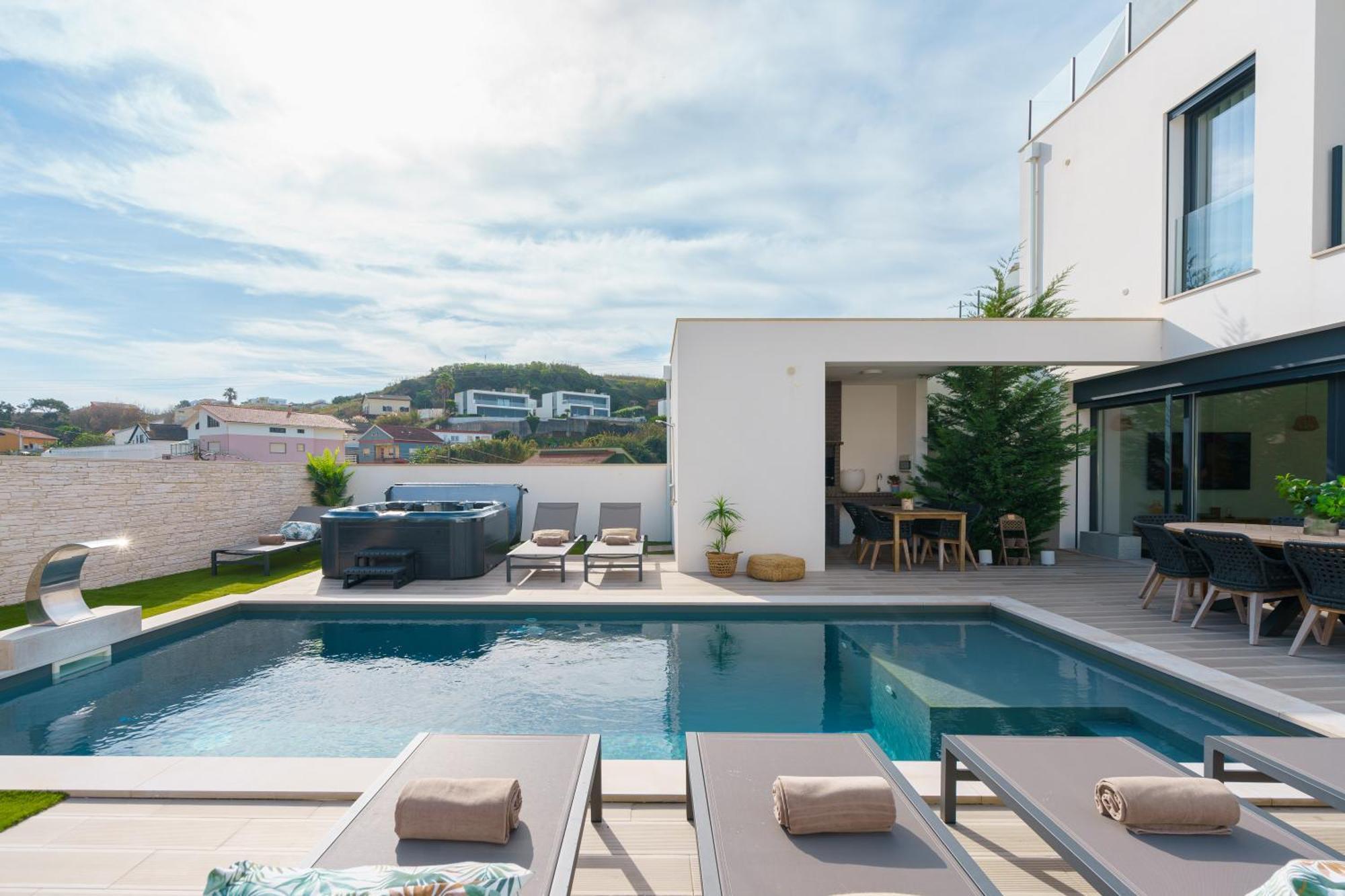 Paradise Villa, Luxury Villa Near The Beach Ribamar  エクステリア 写真